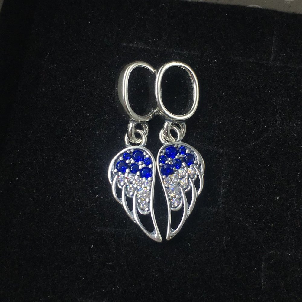 Pandora Sparkling Splitable Angel Wings Dangle Charm
